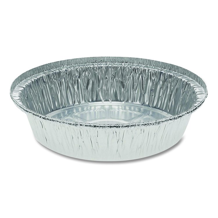 Aluminum Take-Out Container, 24 oz, 7" Diameter x 1.53" h, Silver, 250/Carton
