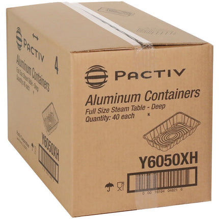 Aluminum Steam Table Pan, Full-Size Deep, 3.4" Deep, 19.6 x 11.6, 40/Carton