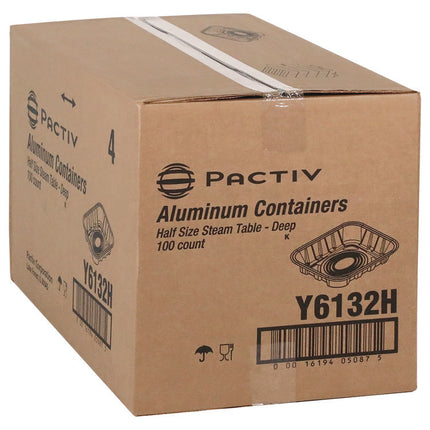 Aluminum Steam Table Pan, Half-Size Deep, 2.6" Deep, 11.8 x 9.4, 100/Carton