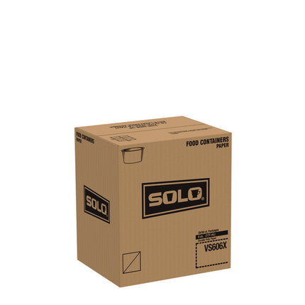 Double Poly Paper Food Container, 6 oz, 3.83" Diameter x 1.99" h, White, 1,000/Carton