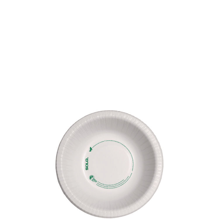 Compostable Paper Dinnerware, ProPlanet Seal, Bowl, 12 oz, White, 1,000/Carton
