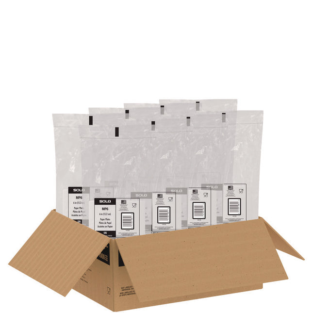 Compostable Paper Dinnerware, ProPlanet Seal, Plate, 6" dia, White, 1,000/Carton