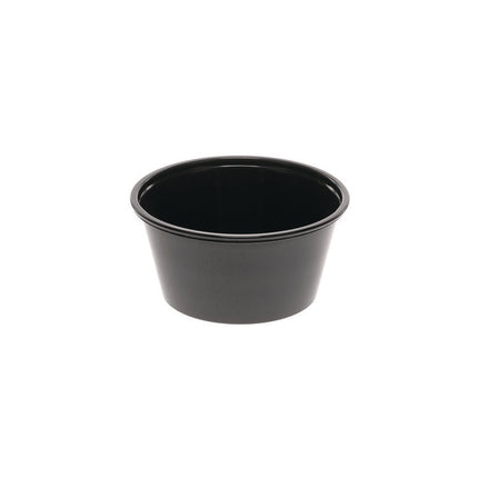 Plastic Portion Cup, 3.25 oz, Black, 3,000/Carton