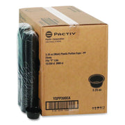 Plastic Portion Cup, 3.25 oz, Black, 3,000/Carton