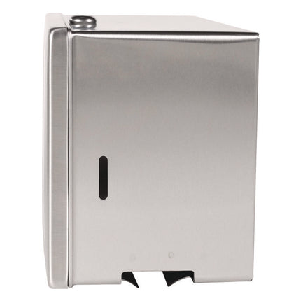 Surface-Mounted Paper Towel Dispenser, 12.13 x 6.13 x 7.25, Satin Finish Stainless Steel
