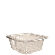ClearPac SafeSeal rPET Tamper-Resistant/Evident Containers, Embossed Bottom, 32 oz, 6.37 x 7.15 x 2.58, Clear, 200/Carton