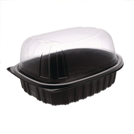 ClearView MealMaster Chicken Roaster, 10.75 x 8.5 x 4.25, Black/Clear, Plastic, 95/Carton