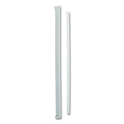 Giant Paper-Wrapped Straw, 10.25", Polypropylene, Translucent, 1,800/Carton
