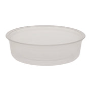 Microwavable Deli Containers, 6 oz, 4.6" Diameter x 1.3" h, Clear, Plastic, 500/Carton
