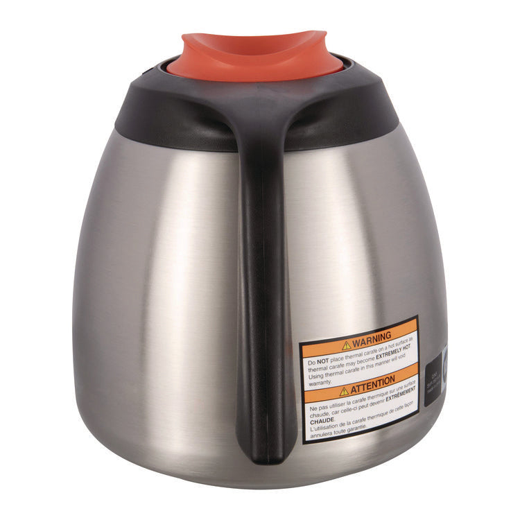 1.9 Liter Thermal Carafe, Stainless Steel/Black/Orange (Decaf)