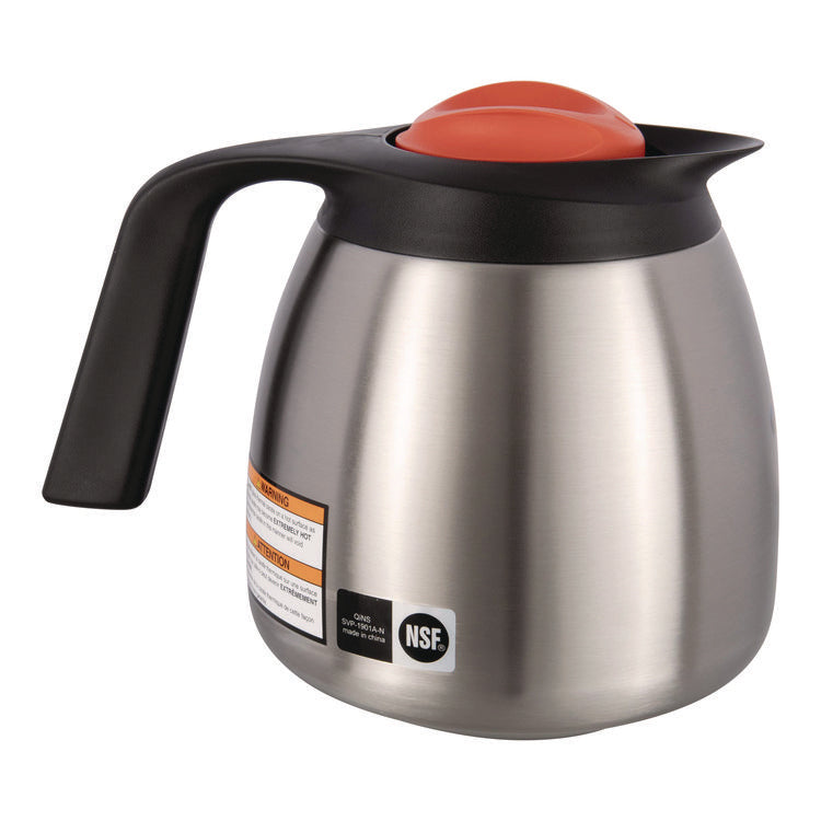 1.9 Liter Thermal Carafe, Stainless Steel/Black/Orange (Decaf)