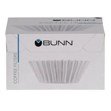 Coffee Filters, 8 To 12 Cup Size, Flat Bottom, 100/pack