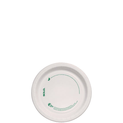 Compostable Paper Dinnerware, ProPlanet Seal, Plate, 6" dia, White, 500/Carton