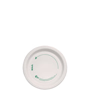 Compostable Paper Dinnerware, ProPlanet Seal, Plate, 6" dia, White, 500/Carton