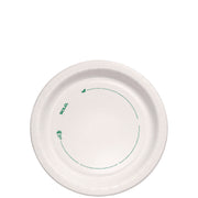 Compostable Paper Dinnerware, ProPlanet Seal, Plate, 9" dia, White, 250/Carton