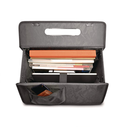 Classic Recycled Rolling Catalog Case, Fits Device Up to 17.3", 9.31 x 9.31 x 16.14, Gray/Black
