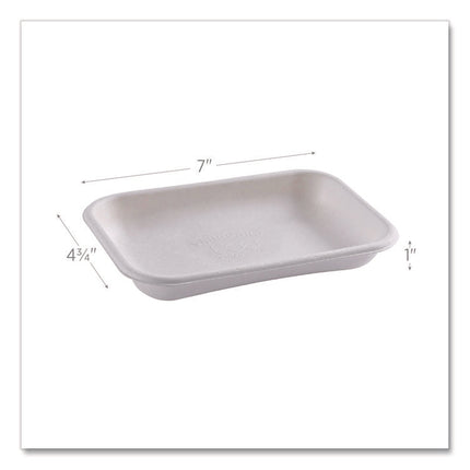 WorldView Vanguard Rectangular Container, 12 oz, 7 x 4.75 x 1, Sugarcane Fiber, White, 400/Carton