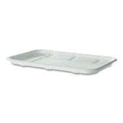 Meat and Produce Food Trays, 8.5 x 6.2 x 0.5, White, Sugarcane Fiber, 400/Carton