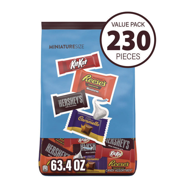 Assorted Minis Value Pack, Assorted Chocolates, 63.4 oz Bag, 230 Pieces