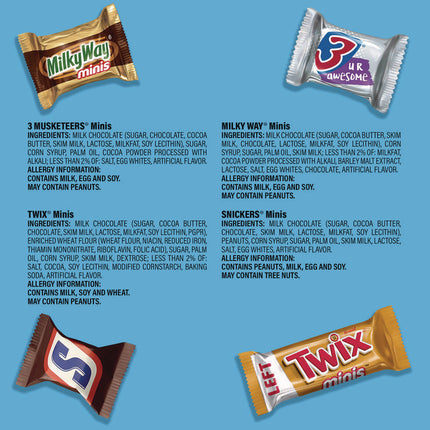 Minis Variety Pack, Chocolate, 49.44 oz Bag, 180 Pieces