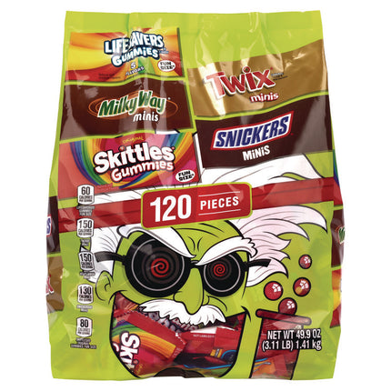 Mixed Chocolate and Gummies Variety, Halloween Bundle, 2 Bags, 155 Pieces