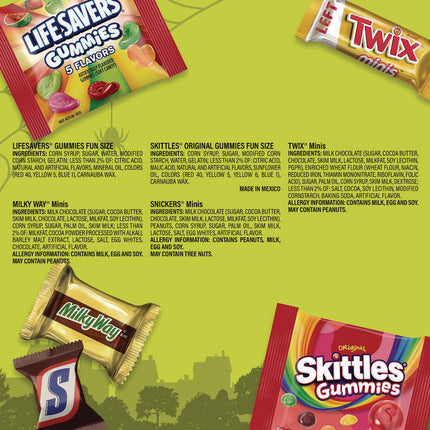 Mixed Chocolate and Gummies Variety, Halloween Bundle, 2 Bags, 155 Pieces