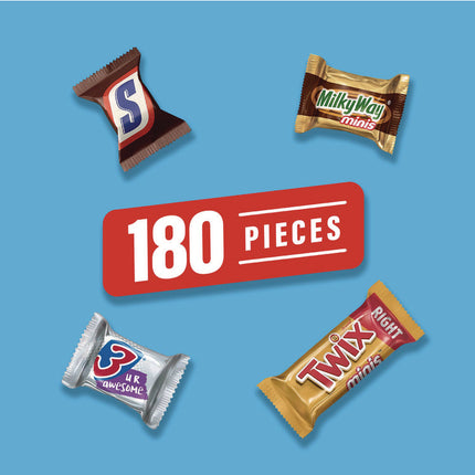 Minis Variety Pack, Chocolate, 49.44 oz Bag, 180 Pieces