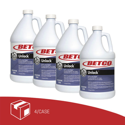 Unlock Floor Stripper, 1 gal Bottle, 4/Carton