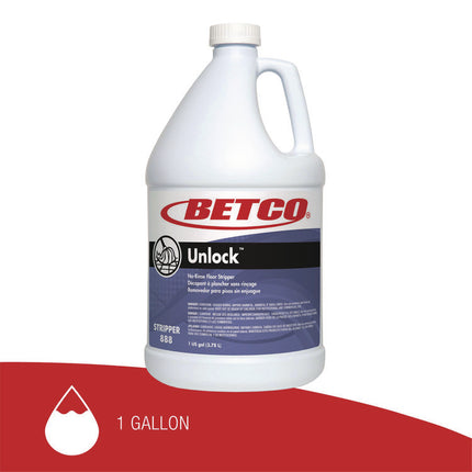 Unlock Floor Stripper, 1 gal Bottle, 4/Carton