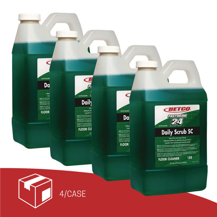 Daily Scrub SC Floor Cleaner, Characteristic Scent, 2 L Bottle, 4/Carton