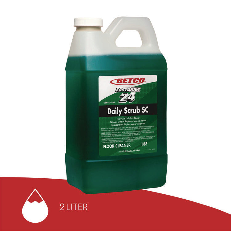 Daily Scrub SC Floor Cleaner, Characteristic Scent, 2 L Bottle, 4/Carton