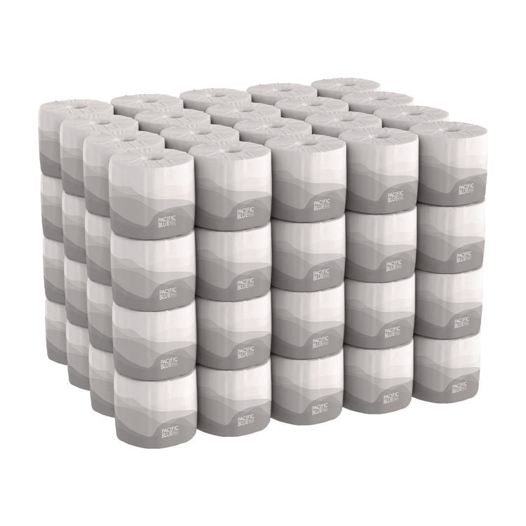 Pacific Blue Basic Bathroom Tissue, Septic Safe, 2-Ply, White, 550 Sheets/roll, 80 Rolls/carton
