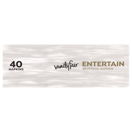 Entertain Beverage Napkins, 2-Ply, 9.8 X 9.8, White, 40/pack, 12 Packs/carton