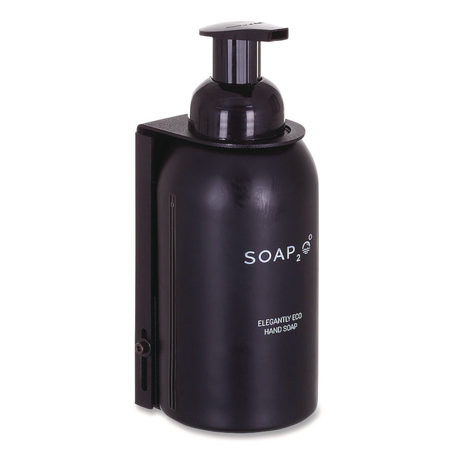 Eco Glass Bottle Soap Dispenser, 350 mL, Black