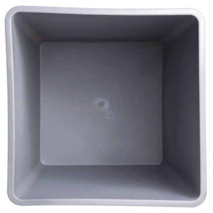 Untouchable Square Waste Receptacle, 35 gal, Plastic, Gray
