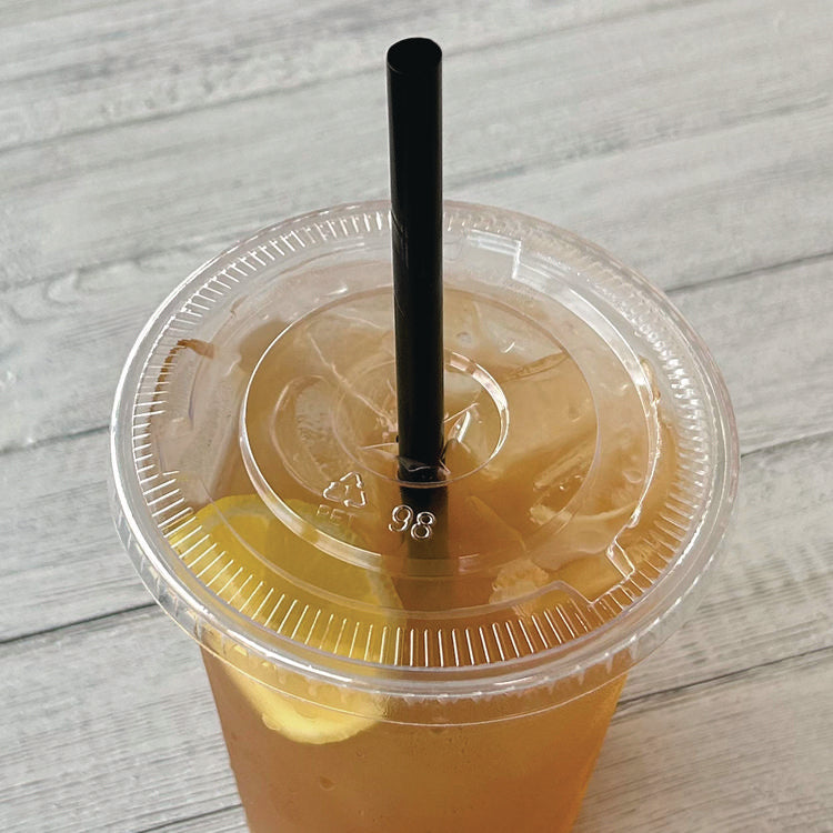 PET Cold Cup Lids, Fits 14 oz to 24 oz Cold Cups, Plastic, Clear, 100/Sleeve, 10 Sleeves/Carton