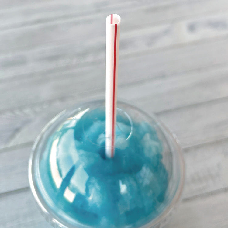 Wrapped Giant Straws, 10.25", Polypropylene, Red/White Striped, 1,200/Carton