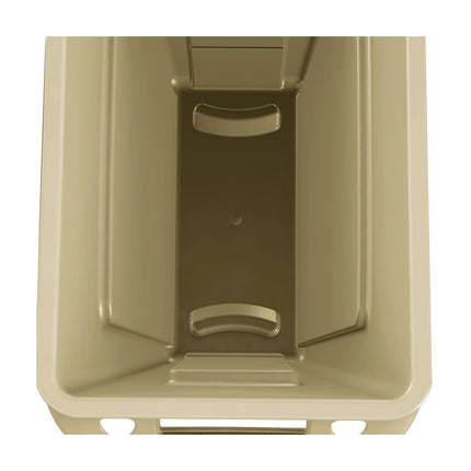 Slim Jim with Venting Channels, 23 gal, Plastic, Beige