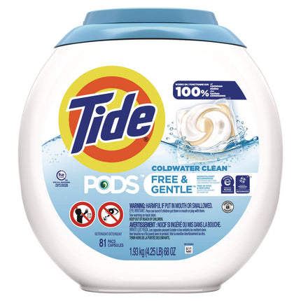 Pods, HE Compatible, Unscented, 81 Pods/Tub, 4 Tubs Carton