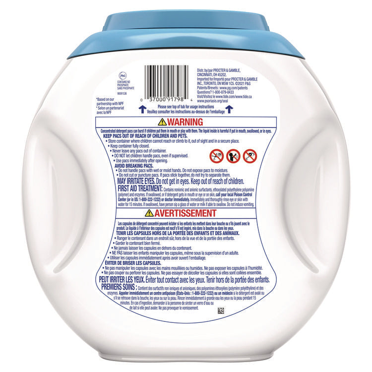 Pods, HE Compatible, Unscented, 81 Pods/Tub, 4 Tubs Carton