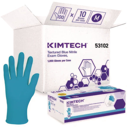 Smooth Nitrile Exam Gloves, Powder-Free, Medium, Blue, 100/Box, 10 Boxes/Carton