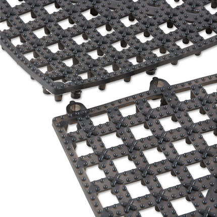Versa-Mat Bar-Shelf Liner, Plastic, 12w X 12d X 0.25h, Black, 24/carton