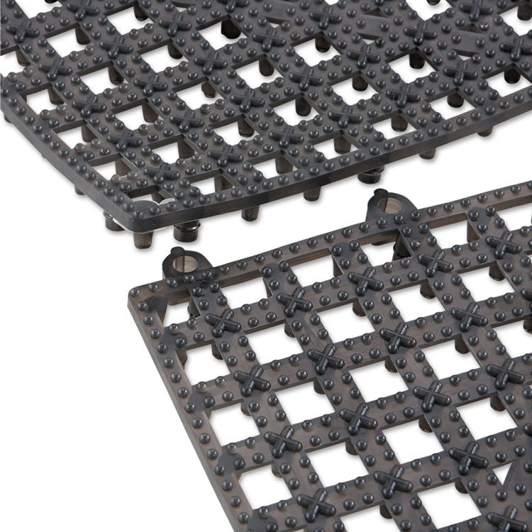 Versa-Mat Bar-Shelf Liner, Plastic, 12w X 12d X 0.25h, Black, 24/carton