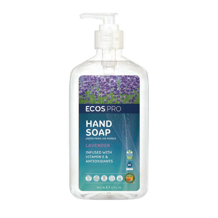 Liquid Hand Soap, Lavender, 17 oz, 6/Carton