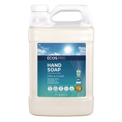 Liquid Hand Soap, Free and Clear, 1 gal, 4/Carton