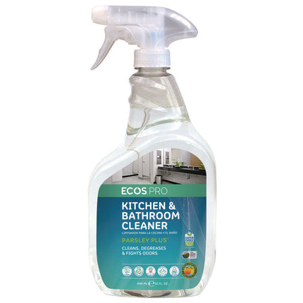 Parsley Plus All-Purpose Kitchen and Bathroom Cleaner, Parsely Scent, 32 oz Spray Bottle, 6/Carton