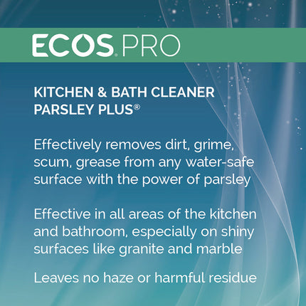 Parsley Plus All-Purpose Kitchen and Bathroom Cleaner, Parsely Scent, 32 oz Spray Bottle, 6/Carton