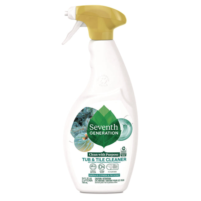 Tub and Tile Cleaner, Emerald Cypress and Fir Scent, 26 oz Spray Bottle, 8/Carton