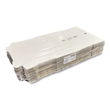 Corrugated Paper Boxes, 12 x 12 x 1.97, White/Brown, 50/Carton