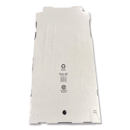 Corrugated Paper Boxes, 12 x 12 x 1.97, White/Brown, 50/Carton